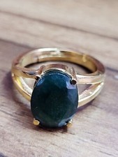 Colombian Emerald Ring 925Sterling Silver Women Band May Birthstone Jewelry Ring