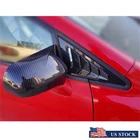Pair Carbon Fiber Front Quarter Window Louver Shutter Trim For 06-11 Honda Civic