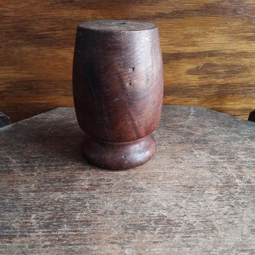 Vintage Wooden Miniature Vase Barrel Burl Wood ? 2.75" tall 1.75" wide Unmarked - Picture 9 of 24