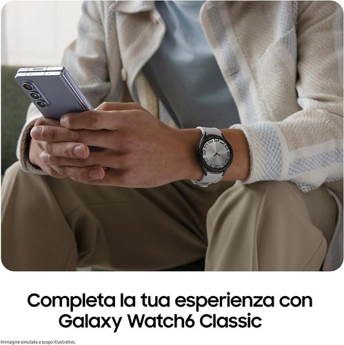 Samsung Galaxy Watch6 Classic 47 mm Graphite SM-R960NZKAITV - Foto 6 di 8
