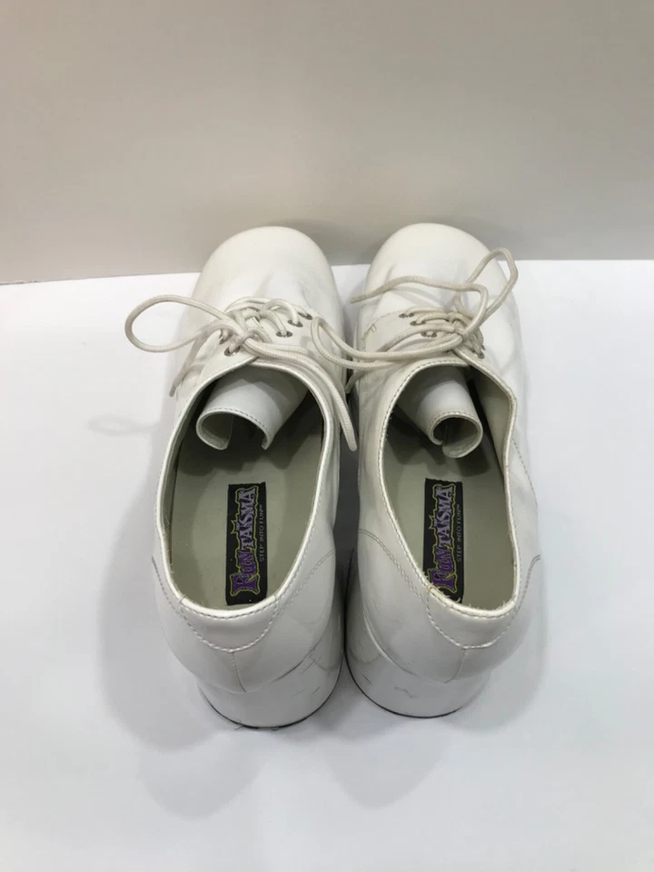 Funtasma Hombres Blanco Halloween Disfraz Plataforma Funky Disco Zapato Talla L Foto 4 de 4