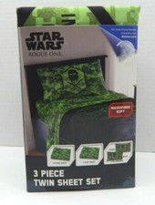Disney Star Wars Rouge One Microfiber Soft 3 Piece Twin Sheet Set