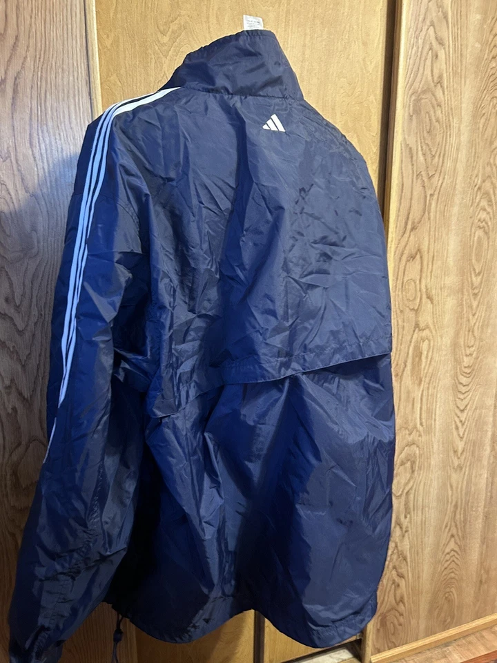 Chaqueta cortavientos Z Adidas Tampa Florida Super Bowl XXXV 2001 cremallera completa 2XL XXL Foto 3 de 4