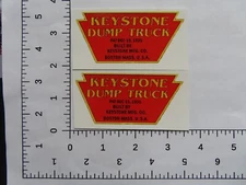 Keystone Dump Truck water slide decal set