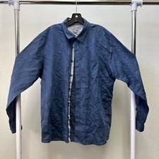 Ted Baker Blue Button up long sleeve Dress Shirt, distressed sleeves - Size 7