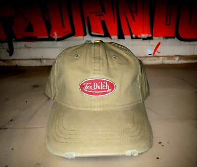 DISTRESSED VON DUTCH DAD HAT Khaki