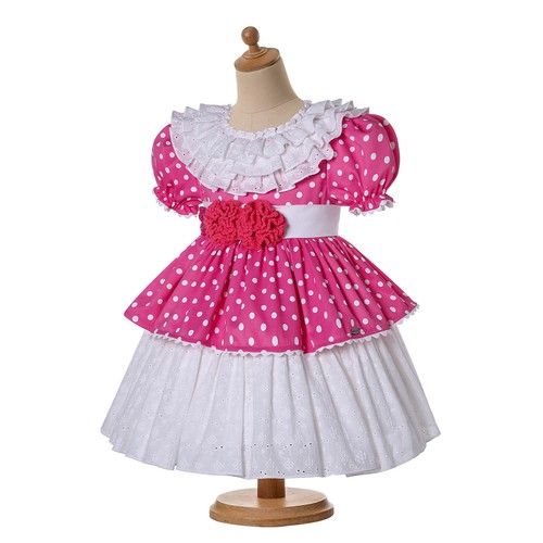 Girls Dresses Size 2 3 4 5 6 8 10 12 Polka Dot Princess Dress Party Ball Gown