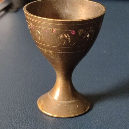 SMALL VERY STUNNING CUP DECORATIVE ANCIENT VIKING ENGRAVING RARE OLD - Picture 1 of 2