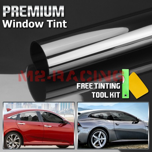 20"x10FT Vlt 35 Uncut Roll Window Charcoal Black Tint Film Car Glass