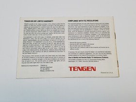 Skull and Crossbones Tengen Original Authentic NES Nintendo Manual *