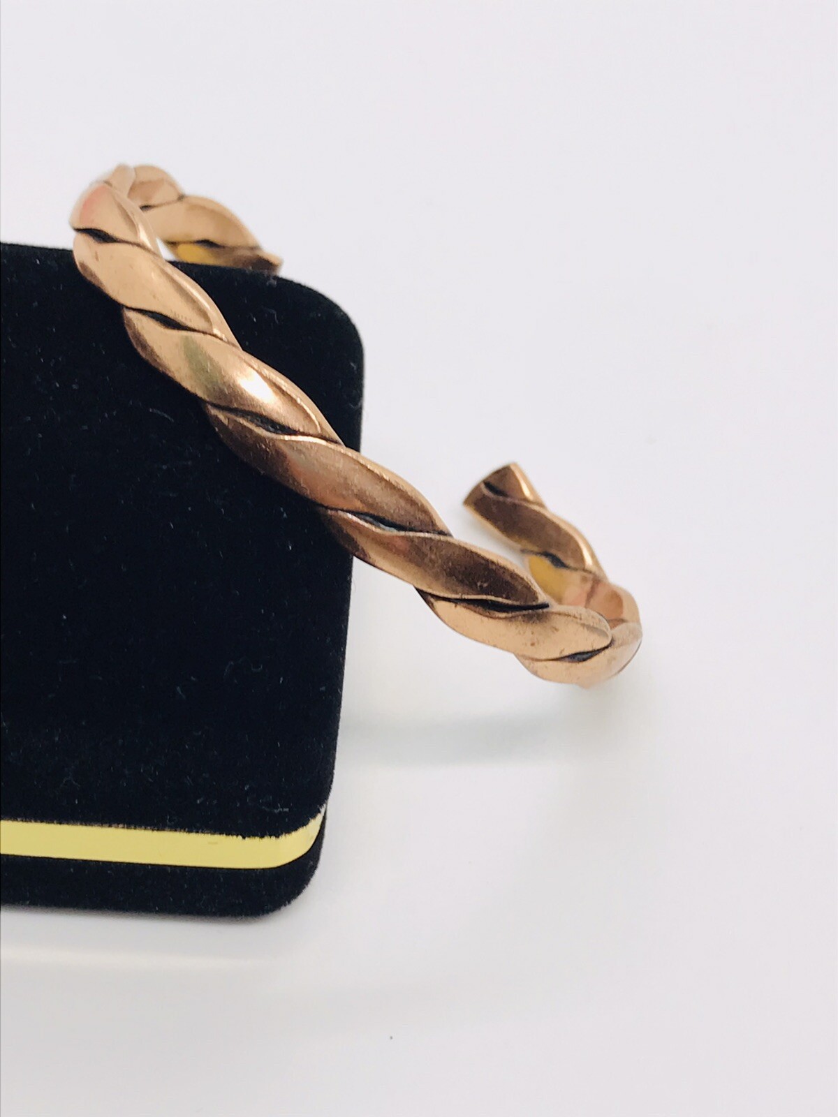 Solid Copper Braided Bracelet Cuff - image 8