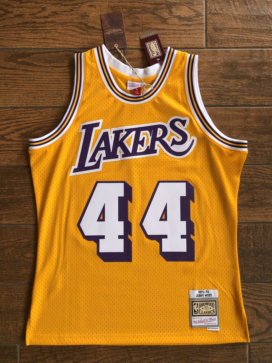 Jerry West Signed LA Lakers Yellow Mitchell & Ness Jersey 5