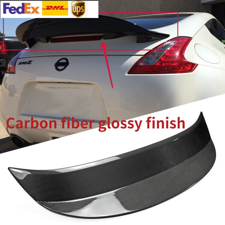 For Nissan Z34 370Z Carbon Fiber Rear Trunk Spoiler Ducktail Wing