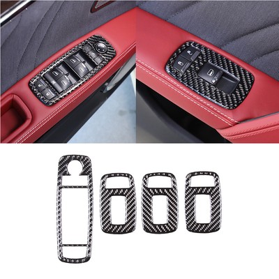 Carbon Fiber Window Lift Switch Button Panel Trim Für Maserati Ghibil 2014-2022