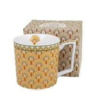 Henkelbecher Teetasse/Kaffeetasse 400Ml Duo Porzellan Geometric Solis