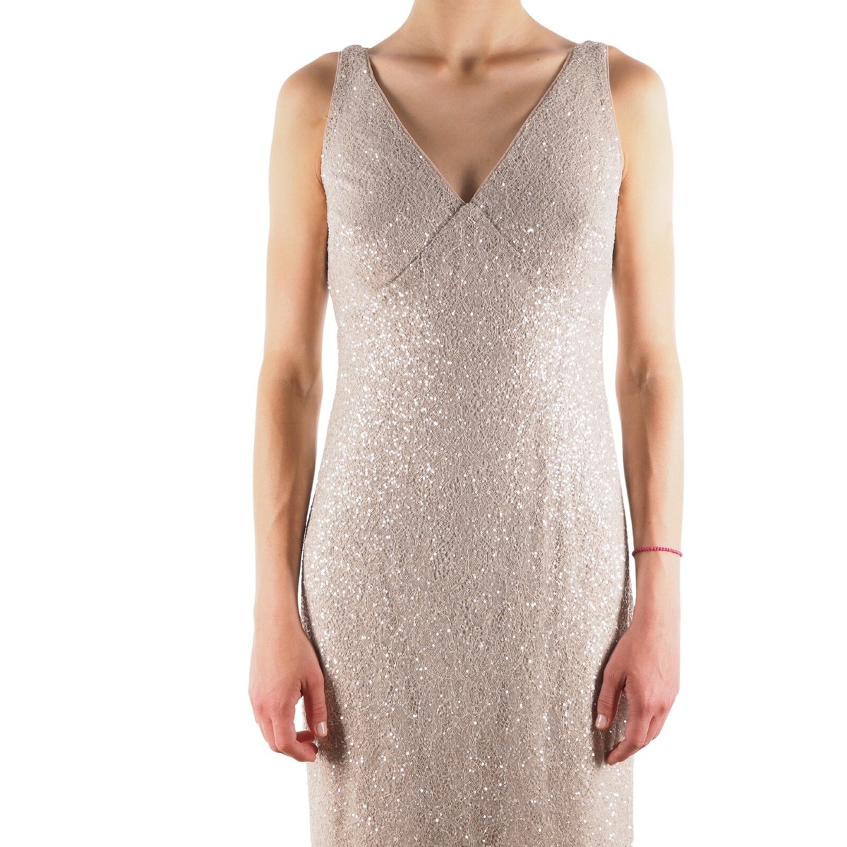 Ralph Lauren イブニングドレス sequin beads飾り サイズ0 Ralph Lauren Champagne Cocktail Long Sequin Evening Dress