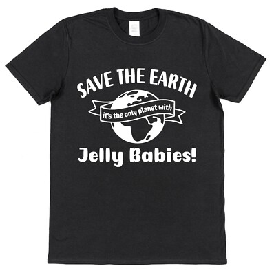 T-Shirt Jelly Babys Save the Earth Slogan Süßigkeiten Süßigkeiten britischer Lebensmittelliebhaber Baby