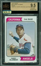 1974 TOPPS LOA # 347 SANDY ALOMAR  PROOF BGS 9.5 MAC SOLO FINEST $500 CARD *