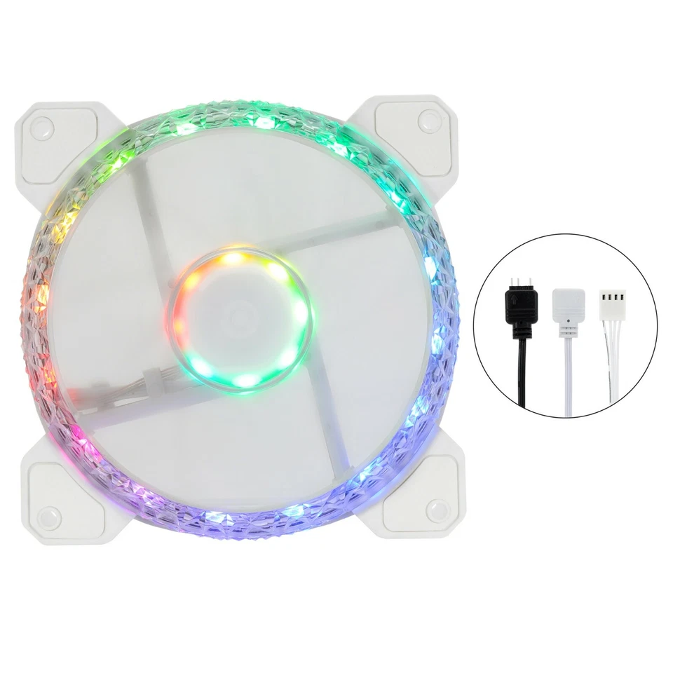 Gelid Solutions Stella Frost Daisy Chain 3 x 120mm ARGB PC Case Fans 70CFM  - Image 4 of 4