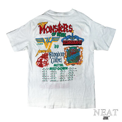 88' Vintage Monsters of Rock Van Halen T-Shirt (unworn) | eBay