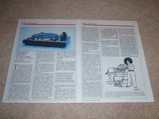 Thorens TD 320 Turntable Review, 1986, 2 pgs, Full Test