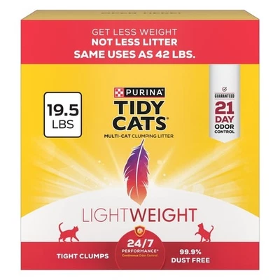 Purina Tidy Cats Multi-Cat Light Weight Clumping Cat Litter, 19.5 lbs. - Image 1 of 4