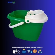 Standard 14L Green Mop Bucket with Wringer Heavy Duty Cleaning Bucket