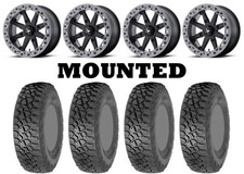 Kit 4 Itp Tenacity Xnr Tires 35x9.5-15 On Msa M31 Lok2 Beadlock Black Wheels 550
