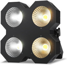 LED Blinder Stage Light,200W COB Par Cool White and Warm White Uplighting, Dmx/M