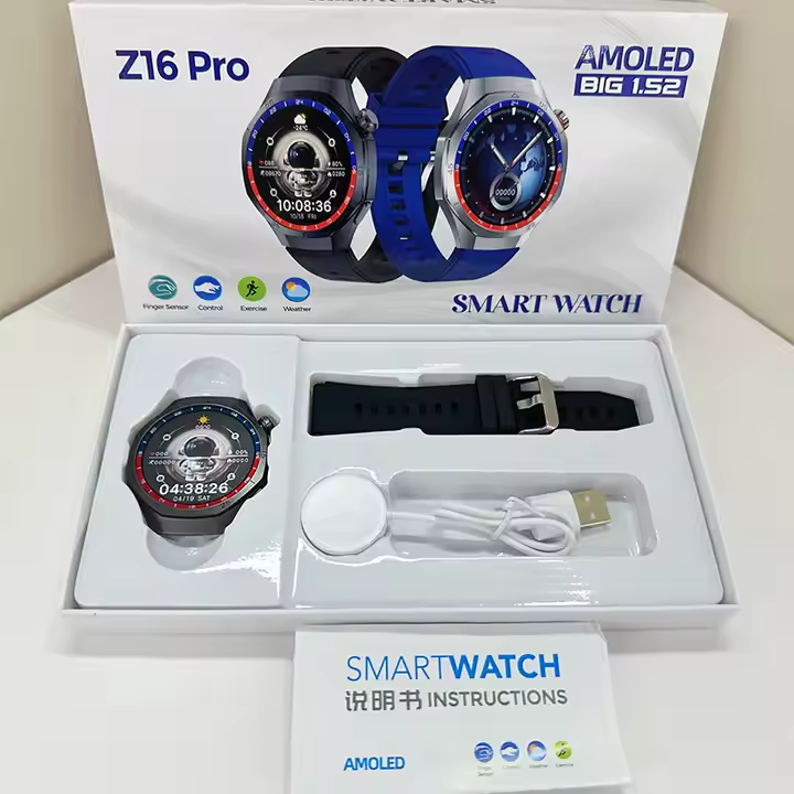 Z16 Pro Smart Watch 1.52 AMOLED Health Monitoring Compass Round