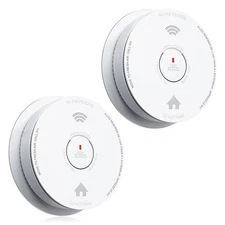 Carbon Monoxide & Smoke Detector Combo 10-Year Battery UL217 2 Pack