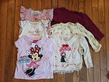 Lot of 6 Girl's Baby Toddler Short Long Sleeve Shirts  Bodysuits 18M