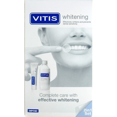 VITIS whitening 2in1 Set Zahnpasta + Mundspülung