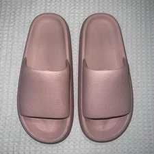 Rubber Pink Slides Size 8