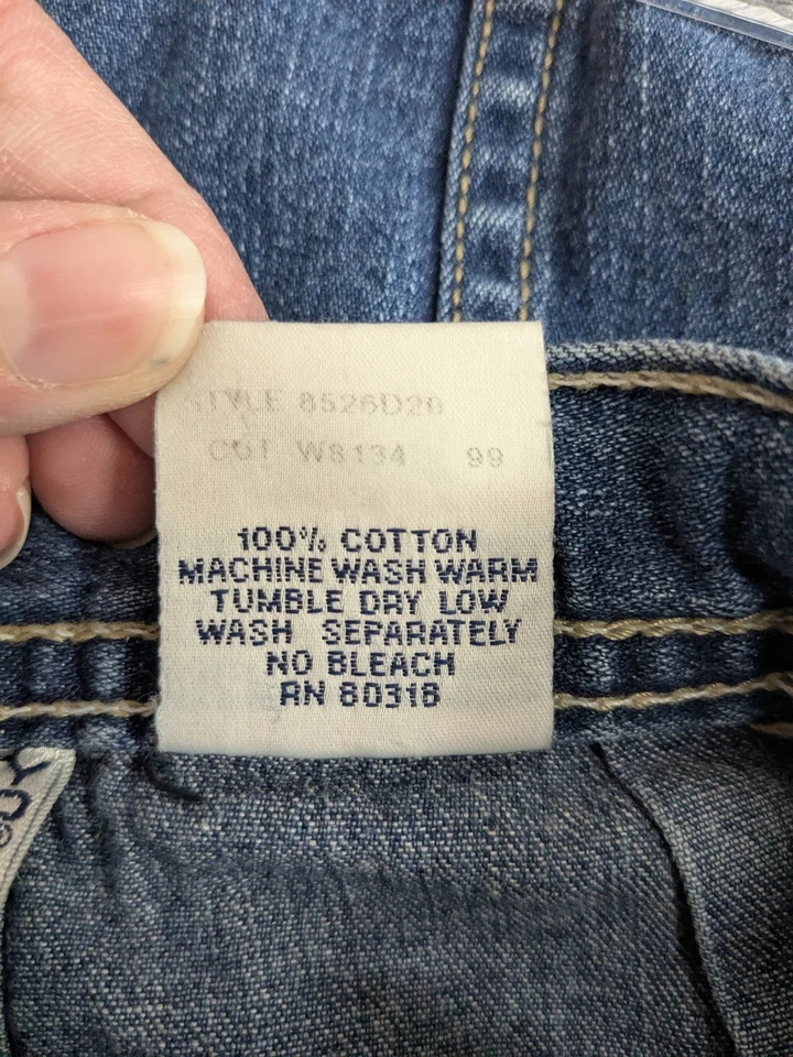 Vintage Lucky Brand Dungarees Skirt Womens 2 26 Blue Denim Long Maxi Y2K USA 90s - Image 4 of 4