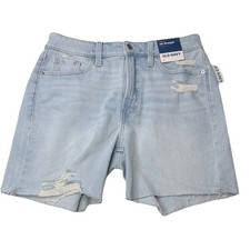 Old Navy OG Straight High Rise Denim Blue Jean Shorts Size 6 Light Wash New NWT