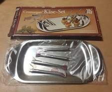 WMF Cromargan Käse-Set mit Edelstahlplatte und Spießen
