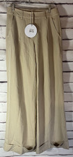 NWT Princess Polly Women's Size 6 Beige Flared Pants