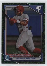 2024 Bowman Chrome Prospects Green Grass Refractor /99 TayShaun Walton 03ou