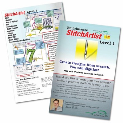 StitchArtist Level 1, Digitizing Embroidery Software for Mac & PC