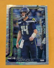 Sam Darnold 2025 Topps Chrome NFL Football Pulsar Refractor #275 Seahawks