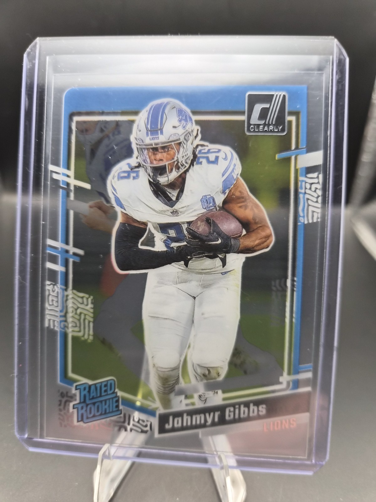 2023 Panini Clearly Donruss - Rated Rookie Jahmyr Gibbs #62 (RC)