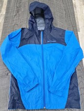 Columbia Youth Two-Tone Blue Windbreaker Raincoat SIZE: MED