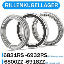 Rillenkugellager Kugellager 6821RS Bis 6932RS / 6800ZZ Bis 6918ZZ Hohe Pr&auml;zision