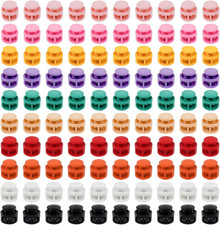 100 Pcs Assorted Color Plastic Double Hole Spring Cord Lock End Stopper Fastener