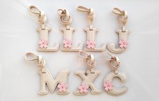 Handmade Personalized Initial Leather Bag Charm - Purse Accessory Gift For Her