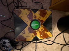 Microsoft Xbox Original Home Console Custom Camo Shell Composite RCA CD Playback