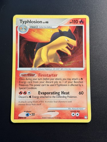 SWIRL  🌀💫 Typhlosion 16/123 Mysterious Treasures Holo Pokemon Card MP