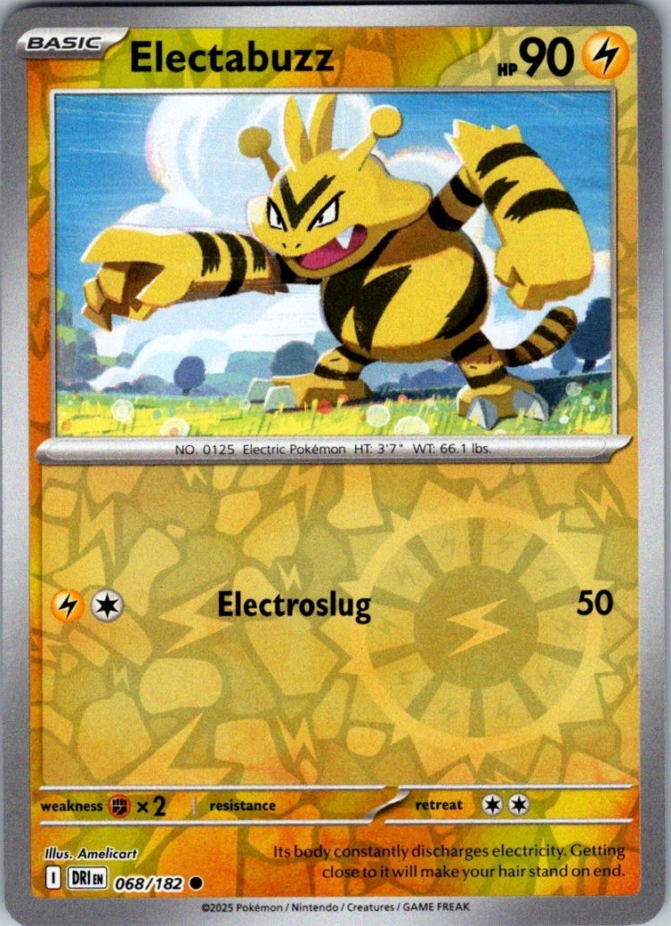Electabuzz 68/182 Pokémon TCG Sv10: Destined Rivals Reverse Holo