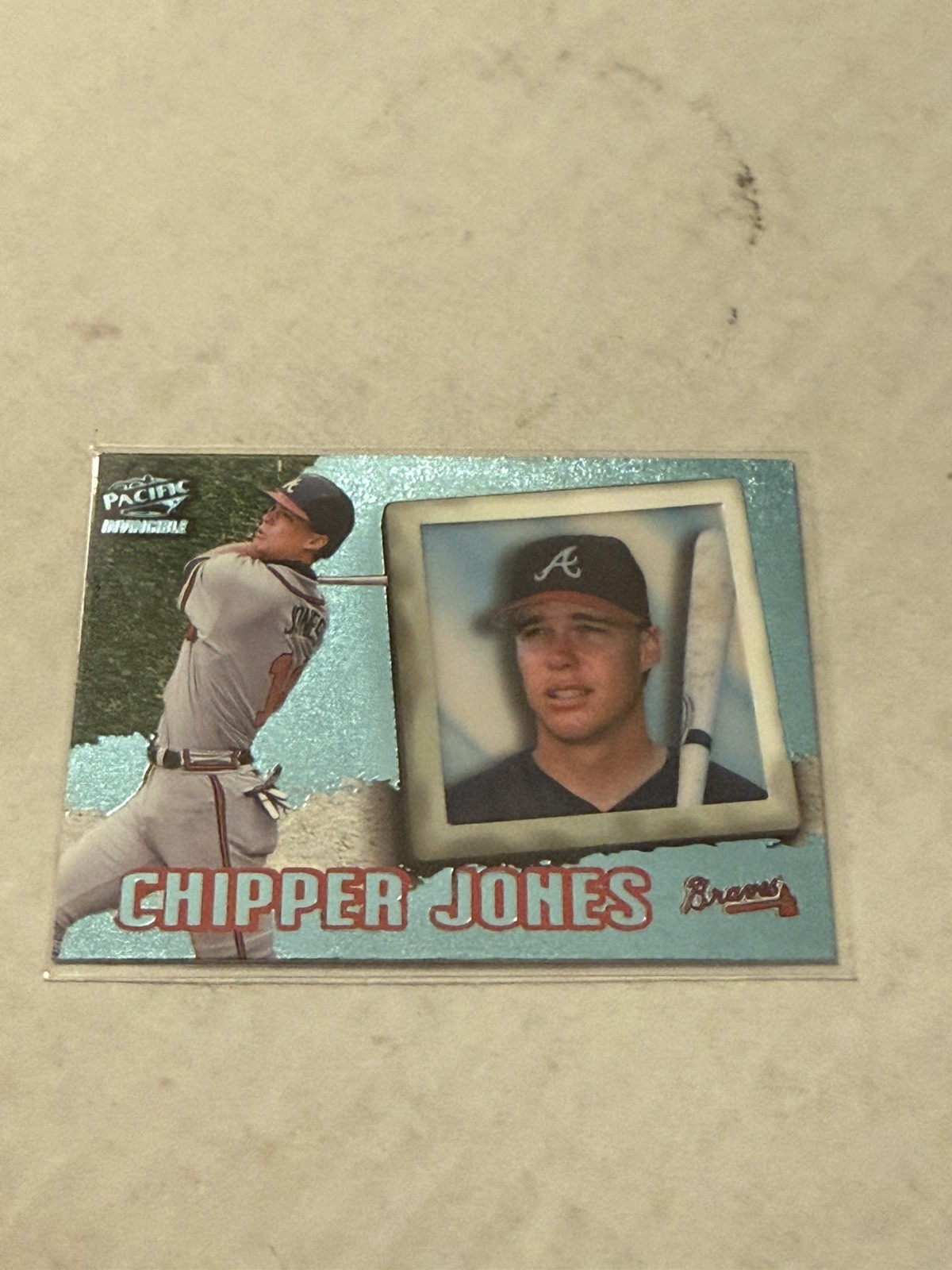 1998 Pacific Invincible - Platinum Blue Chipper Jones #77